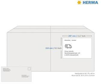 HERMA Folienetikett 8033 gelb 210 x 297 mm – wetterfest, 25 Bögen