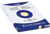 Exacompta Karteikarten DIN A4 blanko gelb 205 g/m² 100 Stück PEFC