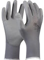 GEBOL Arbeitshandschuh MICRO FLEX Gr. 7 – Feinstrick mit Polyurethan-Beschichtung, grau