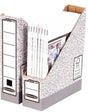 BANKERS BOX Stehsammler System DIN A4 Archiv grau/weiß – 100 % recycelter Karton, FSC-zertifiziert