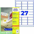 Avery Zweckform Universaletikett L4737REV-25, 63,5 x 29,6 mm, weiß, 810 Etiketten, wiederablösbar