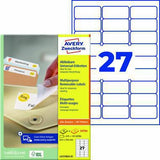 Avery Zweckform Universaletikett L4737REV-25, 63,5 x 29,6 mm, weiß, 810 Etiketten, wiederablösbar