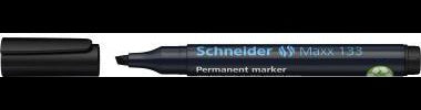 Schneider Permanentmarker Maxx 133 – Keilspitze 1-4 mm, schwarz, nachfüllbar, Made in Germany
