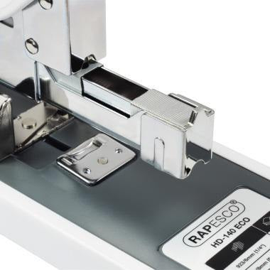 RAPESCO Blockheftgerät ECO HD-140 – Heftleistung 140 Blatt, 42 % recycelter Kunststoff, weiß