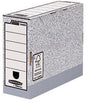 BANKERS BOX Archivschachtel System 1080501 – grau/weiß, DIN A4, 100 % recycelt, mit Deckel & FastFold™