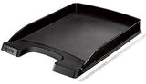 LEITZ Briefablage Plus flach DIN A4 – stapelbar, Polystyrol, blau, mit Greifausschnitt