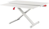 LEITZ Ergo Cosy Schreibtischaufsatz 65320085 mit Tastaturablage – Höhenverstellbarer Sitz-Steh-Arbeitsplatz, grau