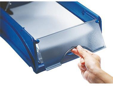 Leitz Briefablage Sorty 52310035 DIN A4/C4 aus Polystyrol in Blau – Stapelbar mit Frontklappe