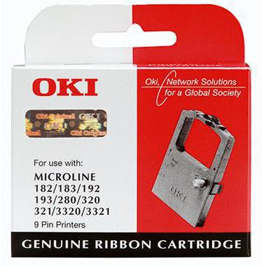 OKI Farbband 09002303 Nylon Schwarz – ca. 3 Mio. Zeichen für ML-182, ML-280, ML-320, ML-321, ML-3320, ML-3321