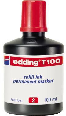 edding Nachfülltusche T 100 – 100 ml blaue geruchsarme Tinte für Marker, Pinsel & Stempel