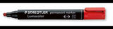 STAEDTLER Lumocolor 350 Permanentmarker rot – Keilspitze 2-5 mm, nachfüllbar, wasserfest