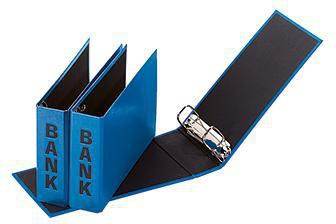 PAGNA Bankordner Basic Colours 40801-06 – Blau, DIN lang, 2-Ring-Mechanik, 25x14x5 cm