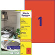 Avery Zweckform Universaletikett 3470 A4 rot 100 Etiketten – 210 x 297 mm, FSC-zertifiziert