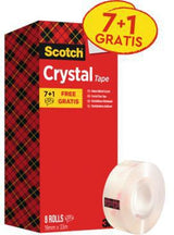 Scotch Klebeband Crystal Promotion 19 mm x 33 m – 8 Rollen transparenter Klebefilm