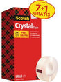 Scotch Klebeband Crystal Promotion 19 mm x 33 m – 8 Rollen transparenter Klebefilm