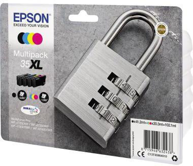 Epson 35XL Tintenpatrone Original 4er-Pack – 2.600 Seiten Schwarz, 3x 1.900 Seiten Farbe