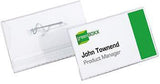 DURABLE Namensschild 800619 60x30mm Kunststoff transparent 100 St./Pack. mit Daumenstanzung