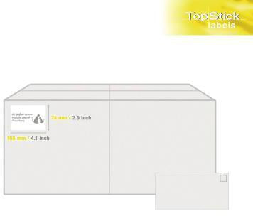 HERMA TopStick Universaletiketten 105 x 74 mm, weiß, 800 Stück, für Laser-, Inkjet- und Kopierer