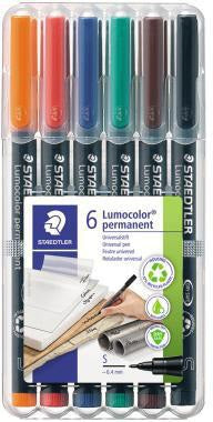 STAEDTLER Lumocolor permanent 313 Folienstift 0,4 mm 6er-Set farbig sortiert