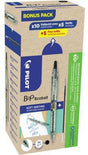 PILOT Kugelschreiber B2P Ecoball Set 10 Kulis + 10 Minen – 86 % recycelt, dokumentenecht, schwarz