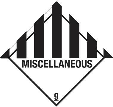 DR-LABEL Hinweisetikett Gefahrgutklasse 9 Miscellaneous 100x100mm 500 Stück