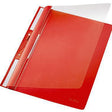 Leitz Einhakhefter 41900025 DIN A4 kaufmännische Heftung PVC rot – Schnellhefter mit Einschubkanal