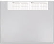 Soennecken Schreibunterlage 3654 63x50cm Vollsicht grau – Rutschfeste Kunststoff-Unterlage mit Folienauflage und Kalender
