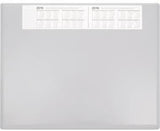 Soennecken Schreibunterlage 3654 63x50cm Vollsicht grau – Rutschfeste Kunststoff-Unterlage mit Folienauflage und Kalender