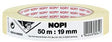 NOPI Kreppband 19mm x 50m beige – Naturkautschuk, lösungsmittelfrei, für Innenbereich