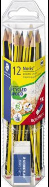 STAEDTLER Noris 120 Bleistift HB 2 mm 12er-Pack inkl. Radierer Mars plastic