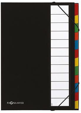 PAGNA Ordnungsmappe Deskorganizer 44133-04 DIN A4 12 Fächer schwarz