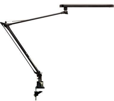 UNILUX Tischleuchte MAMBO LED schwarz – flexibel mit Doppelarm & Klemmfuß