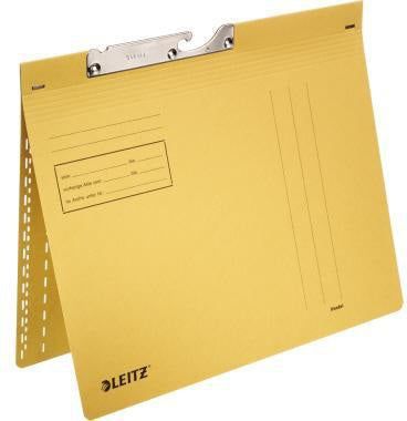 LEITZ Pendelhefter 20140015 DIN A4 250 g/m² kaufmännische Heftung gelb 50 Stück