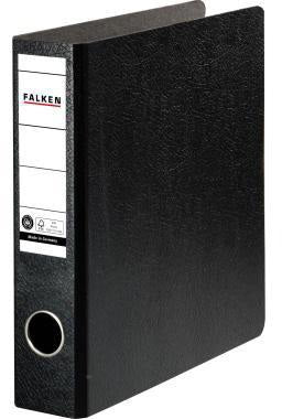 Falken Ordner N50 DIN A5 hoch 50 mm Hartpappe schwarz mit Hebelmechanik