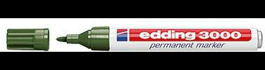 edding Permanentmarker 3000 – Rundspitze 1,5-3 mm, hellgrün, nachfüllbar, Made in Germany