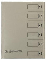 BENE Ordnungsmappe 83600GN DIN A4 6 Fächer grün – Recyclingkarton mit Sichtlöchern