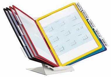 DURABLE Sichttafelständer VARIO PRO 10 – 10 Sichttafeln inkl. Reiter, DIN A4, Made in Germany