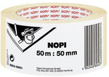 NOPI Kreppband 19mm x 50m beige – Naturkautschuk, lösungsmittelfrei, für Innenbereich