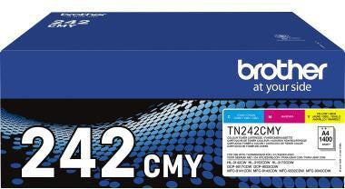 Brother Toner TN-242CMY Originalzubehör 3er-Pack – 3x 1.400 Seiten cyan magenta gelb