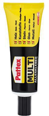 Pattex Alleskleber Multi PAKM2 50g – Kraftvoller, lösemittelfreier Kleber, glasklar, tropft nicht