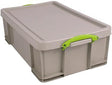 Really Useful Box Aufbewahrungsbox 50RDG 50l grau – 100 % recycelt, stapelbar, mit Deckel