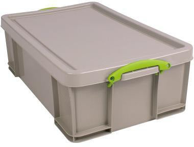 Really Useful Box Aufbewahrungsbox 50RDG 50l grau – 100 % recycelt, stapelbar, mit Deckel