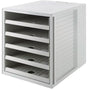 HAN Schubladenbox KARMA 14018-18 – 5 Schubladen DIN A4, Recycling, öko-grau