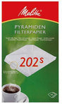 Melitta Kaffeefiltertüte 202S Pyramide weiß 100 St./Pack. für volles Aroma