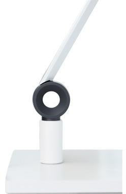 Waldmann Tischfuß für PARA.MI – Eckiger Leuchtenfuß aus Stahl, Weiß, 200 x 10 x 200 mm