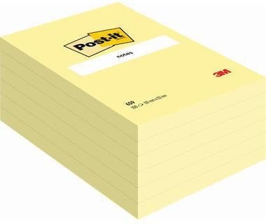 Post-it Haftnotiz Notes 659 102x152mm 100 Blatt gelb PEFC