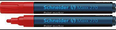 Schneider Lackmarker Maxx 270 – wasserfester Permanentmarker mit 1-3 mm Rundspitze, schwarz