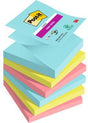 Post-it Super Sticky Z-Notes Cosmic Collection 76x76 mm, 6 Blöcke à 90 Blatt, farbig sortiert