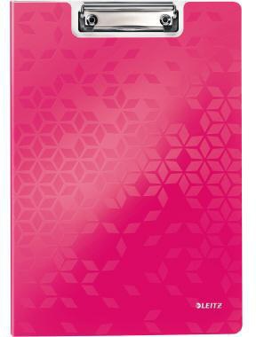 Leitz Klemmmappe WOW 41990023 DIN A4 Polyfoam pink mit Innentasche