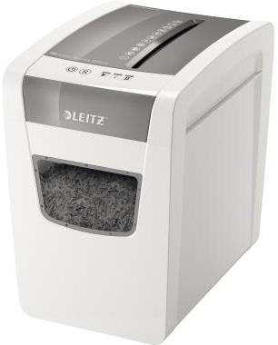 Leitz Aktenvernichter IQ Slim Home Office 80010000 – Partikelschnitt P-4, 10 Blatt, 23 l, flüsterleise